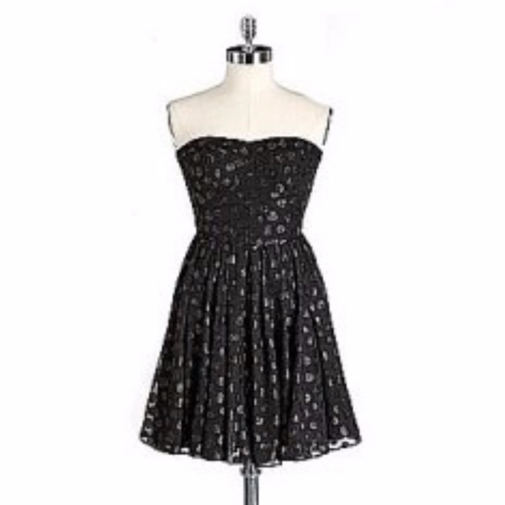 Guess Black Polka Dot Mini Dress - Size 6